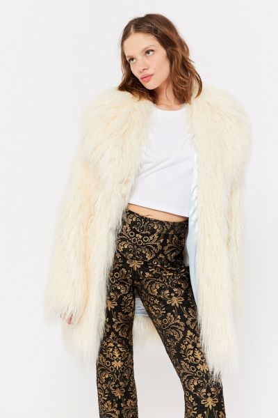 shaggy faux fur jacket