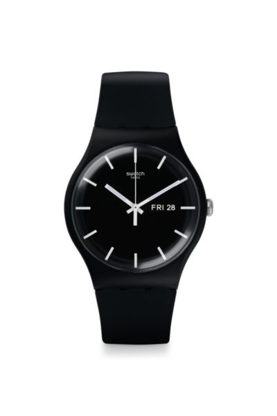 Swatch Mono Black Watch | Urban Outfitters