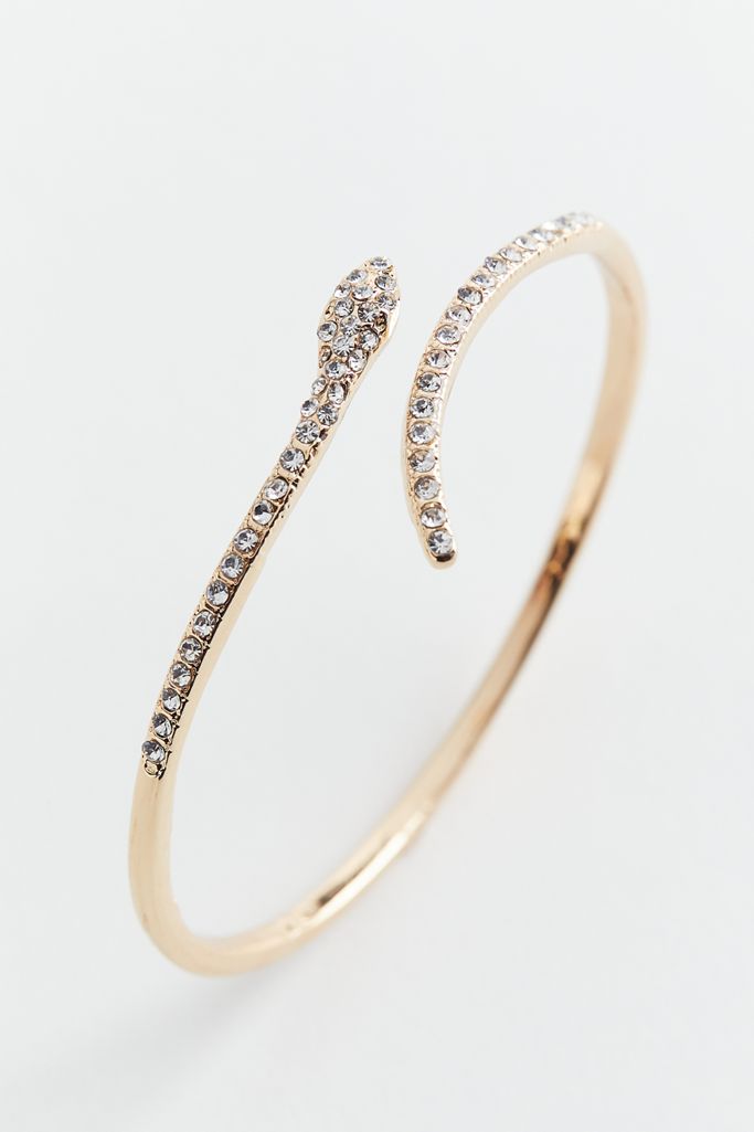 Rhinestone Snake Cuff Bracelet Urban Outfitters