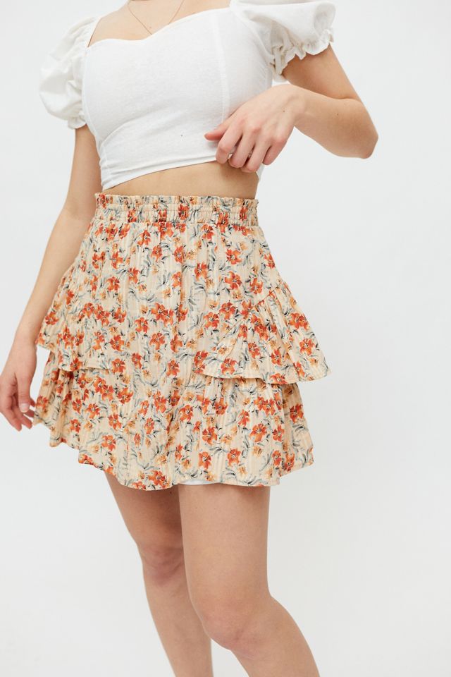 MINKPINK Zahari Ruffle Mini Skirt | Urban Outfitters