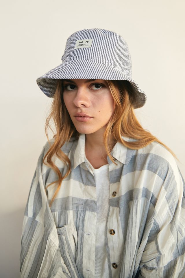UO Seersucker Pocket Bucket Hat | Urban Outfitters Canada