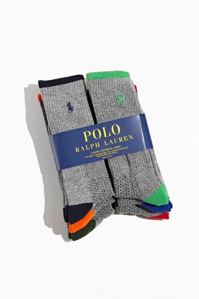 Polo Ralph Lauren Sport Crew Sock 6Pack Urban Outfitters
