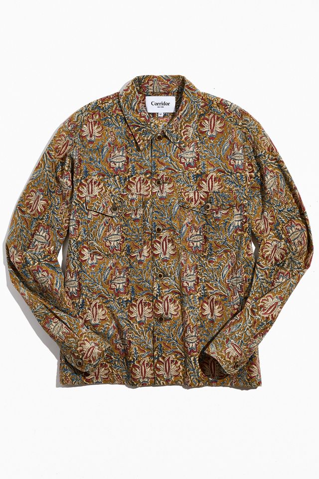 Corridor Paisley Handblock Print Shirt Jacket | Urban Outfitters