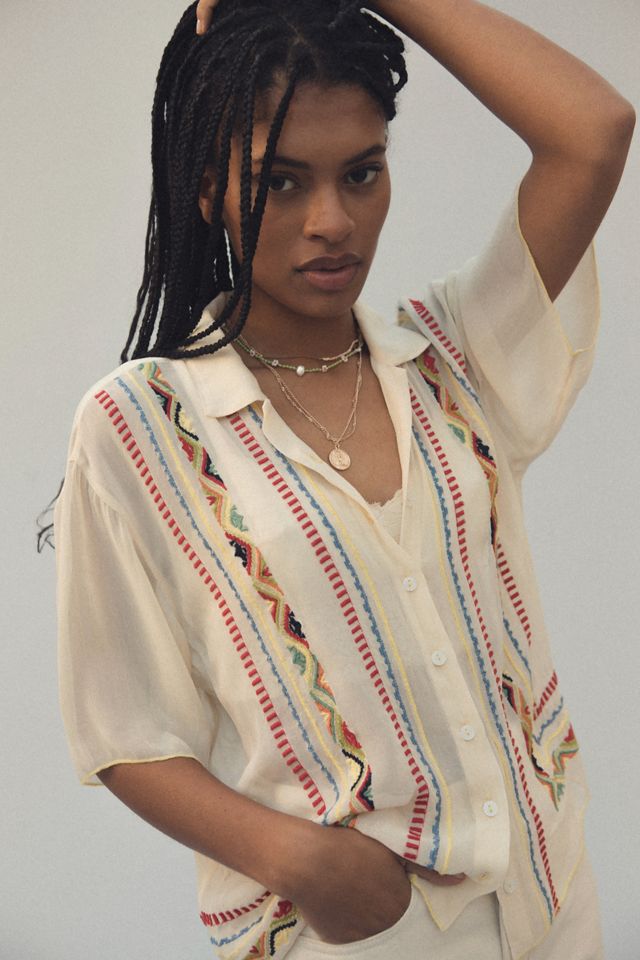 Kimchi Blue Folklore Button-Down Shirt | Urban Outfitters