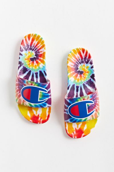 tie dye champion slides