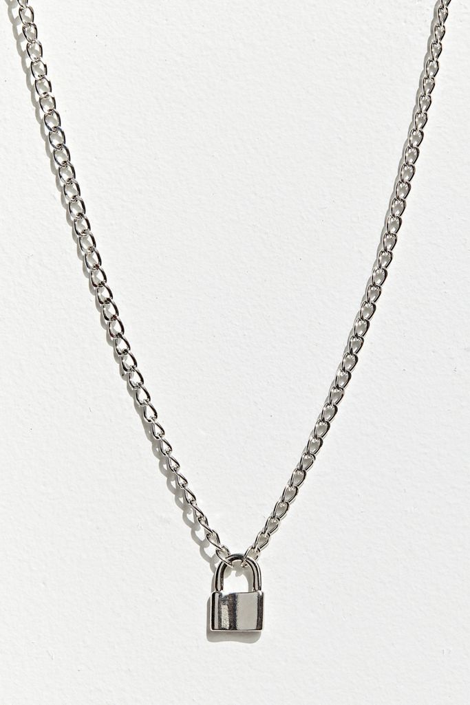 Curb Chain Padlock Necklace Urban Outfitters