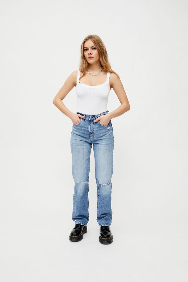 Daze Denim Sundaze High-Waisted Dad Jean – Fool’s Gold | Urban Outfitters