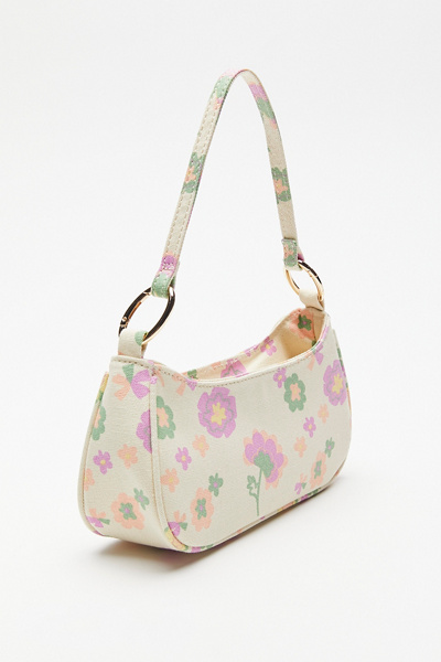 floral baguette bag
