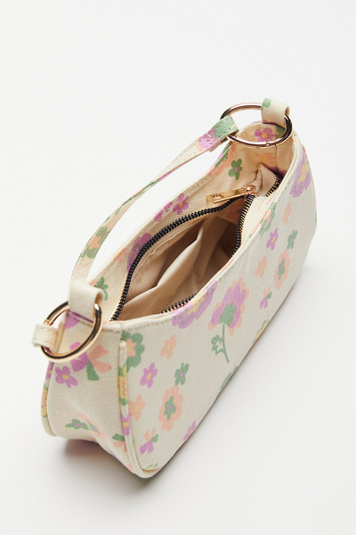 floral baguette bag