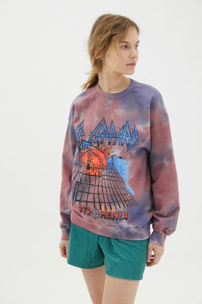 def leppard pyromania tie dye sweatshirt