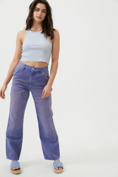 BDG High-Waisted Carpenter Jean – Washed Purple | Urban Outfitters