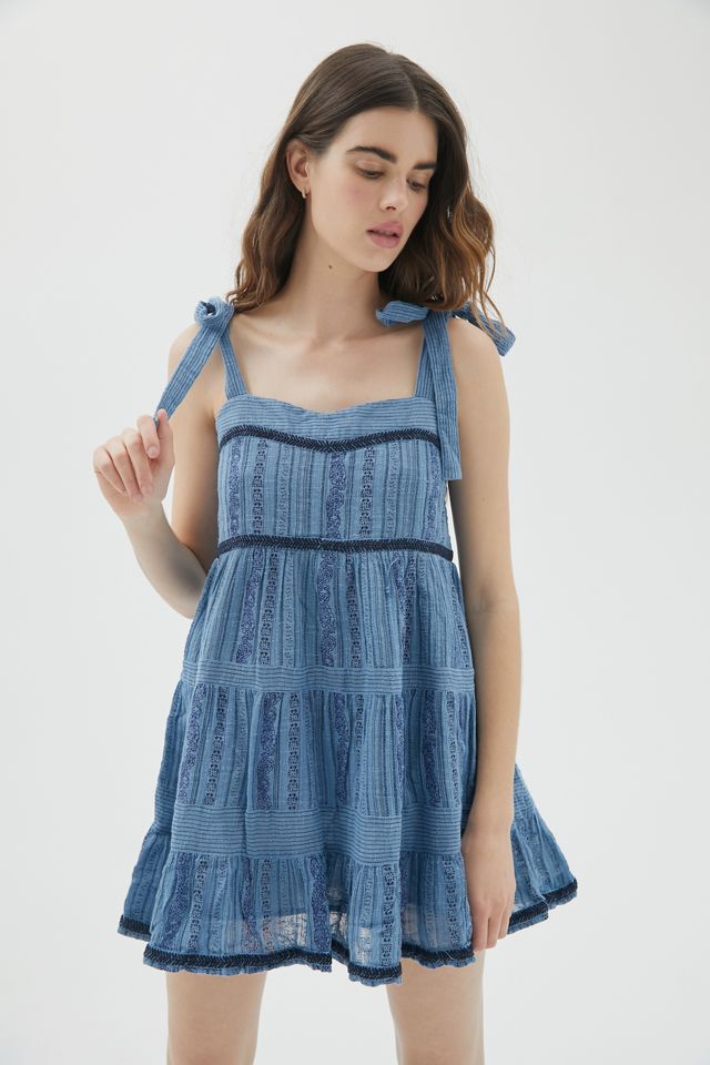 UO Serendipity Tie-Shoulder Frock Dress | Urban Outfitters