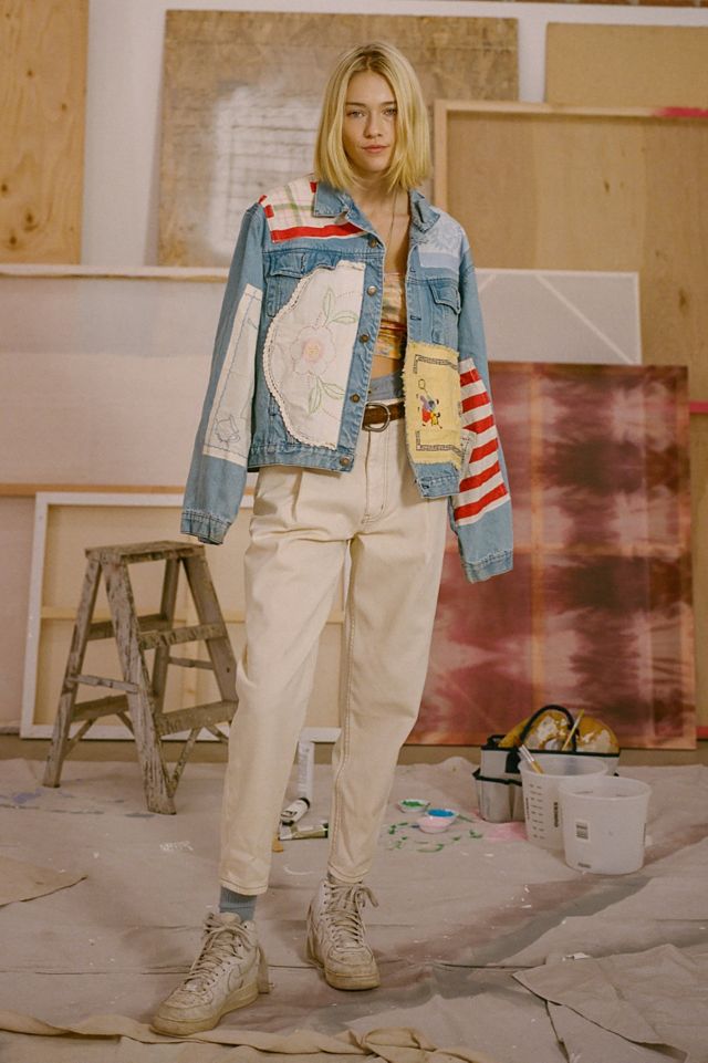 Urban Renewal Tea Towel Patch Jacket Urban Outfitters