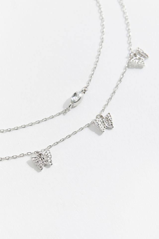Everly Butterfly Layering Necklace Set Urban Outfitters