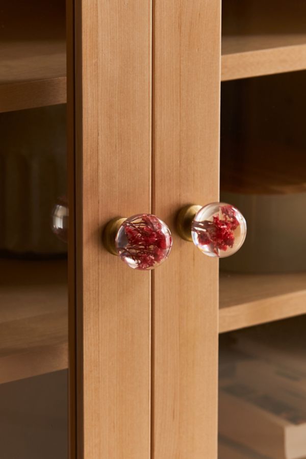 Slide View: 1: Pressed Floral Knob