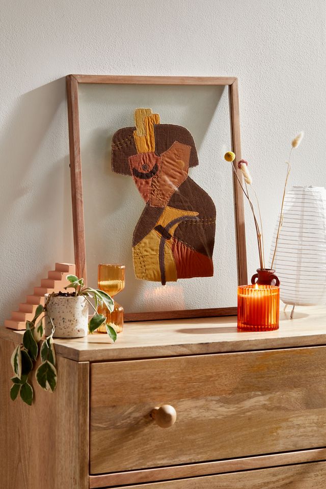 Lady Collaged Fabric Framed Wall Art Urban Outfitters