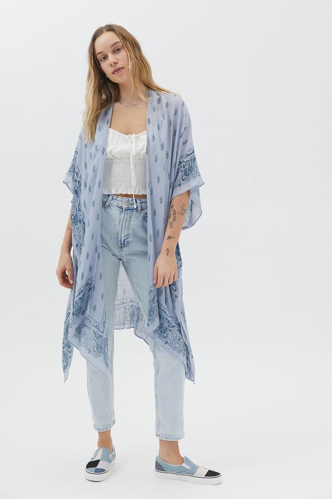 Bandana Print Ruana | Urban Outfitters