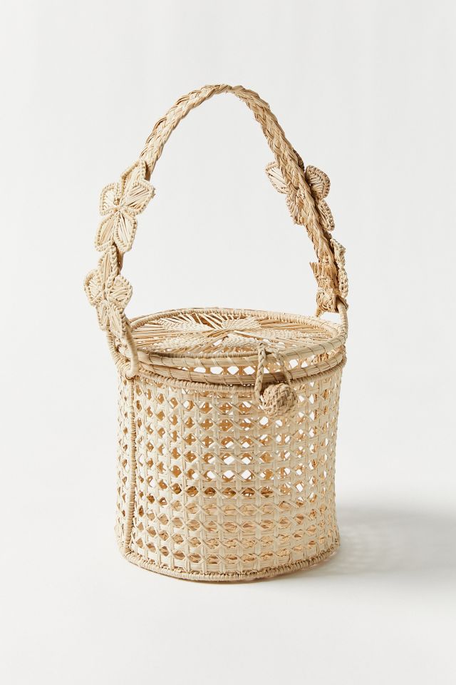 KAANAS Florencia Wicker Bucket Bag Urban Outfitters Canada