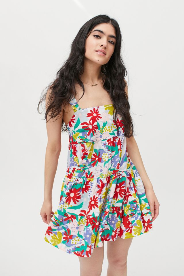 Aila Blue Jackie Ruffle Mini Dress | Urban Outfitters