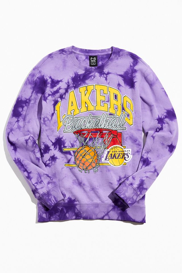 Lakers Vintage TieDye Crew Neck Sweatshirt Urban Outfitters Canada