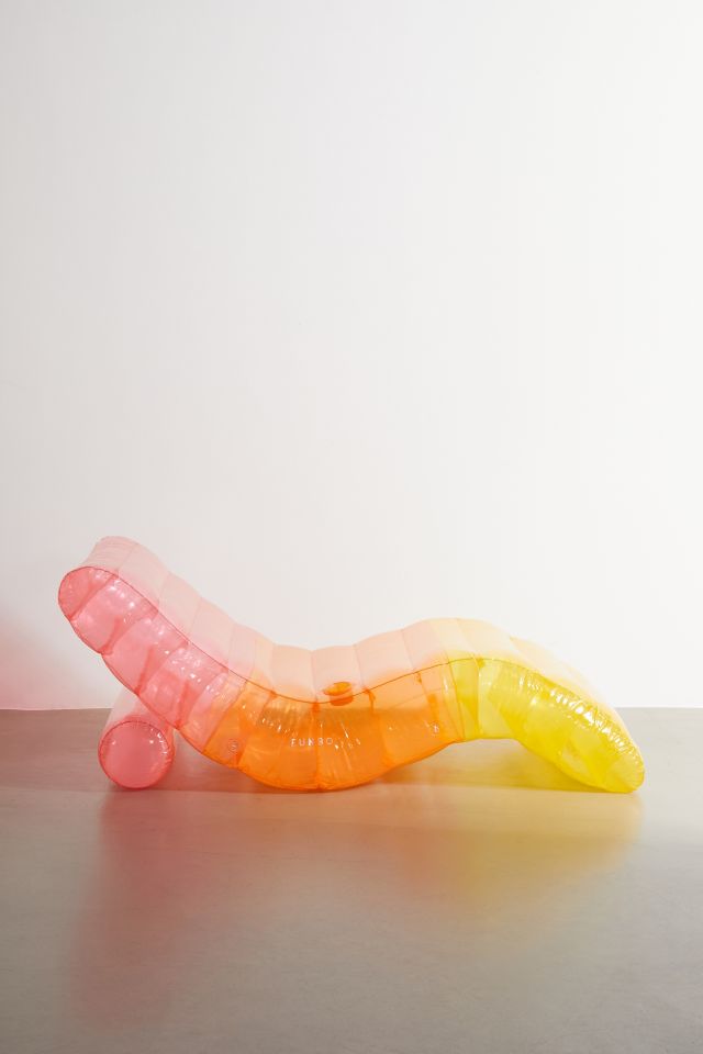 Rainbow Chaise Lounger Pool Float Urban Outfitters