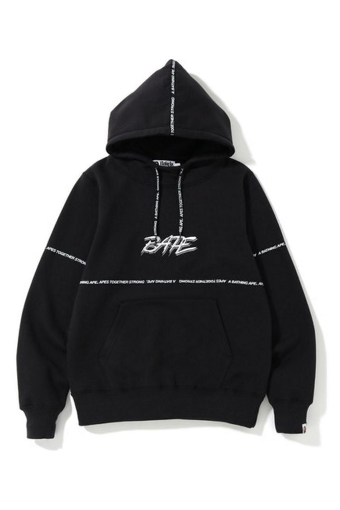 Bape Logo Tape Pullover Hoodie | Urban Outfitters