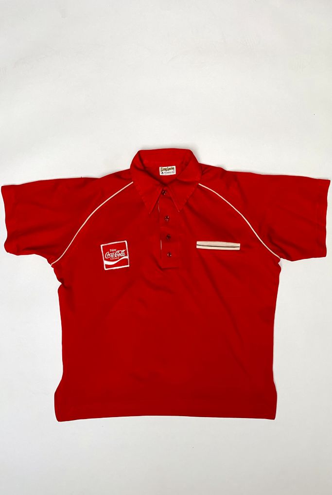 Vintage Red Monogrammed Bowling Shirt Urban Outfitters