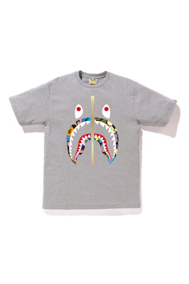 Bape Multi Camo Shark Tee | Urban Outfitters