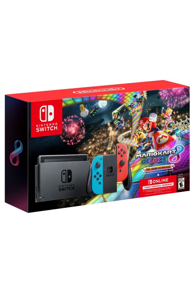 Nintendo Switch Mario Kart 8 Deluxe Console, Game & Membership Bundle Urban Outfitters
