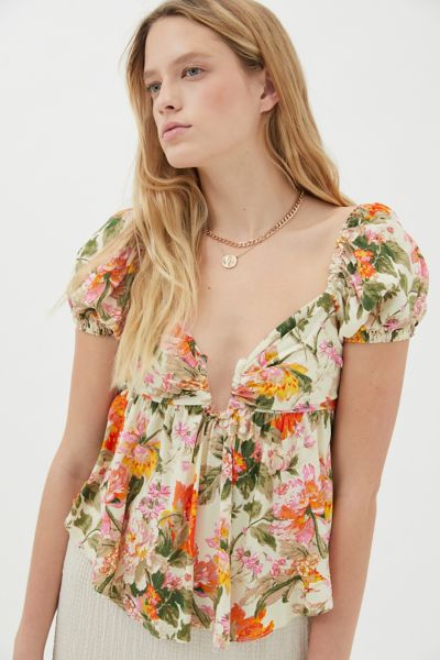 UO Kristina U-Wire Babydoll Top | Urban Outfitters