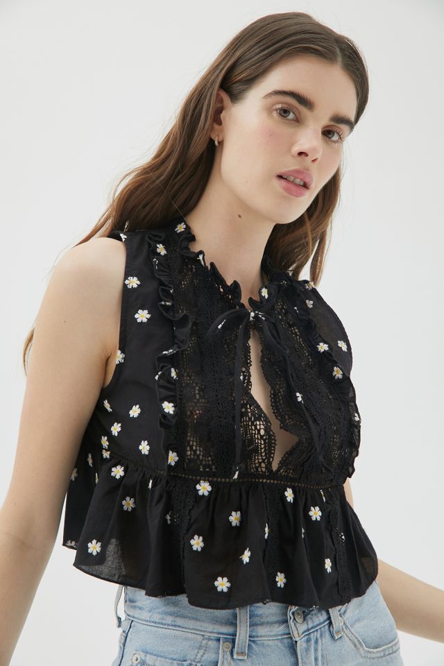 UO Iggy TieFront Babydoll Tank Top Urban Outfitters