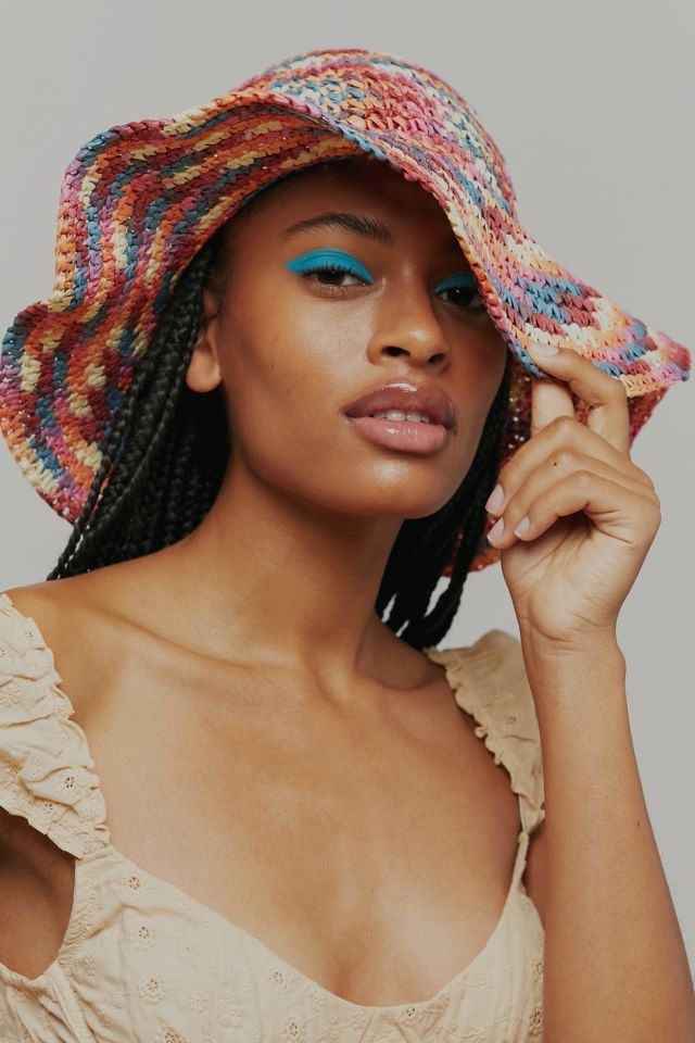 Multicolor Crochet Sun Hat Urban Outfitters