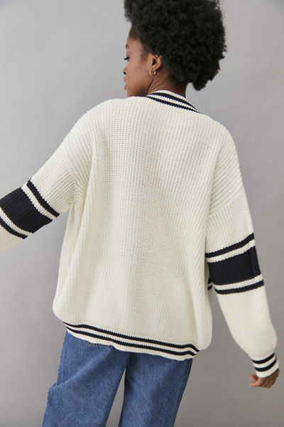 oversized varsity cardigan