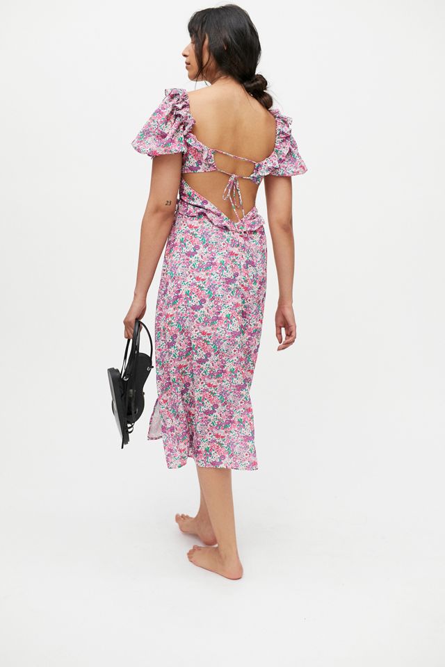 For Love Lemons Katarina Floral Midi Dress Urban Outfitters