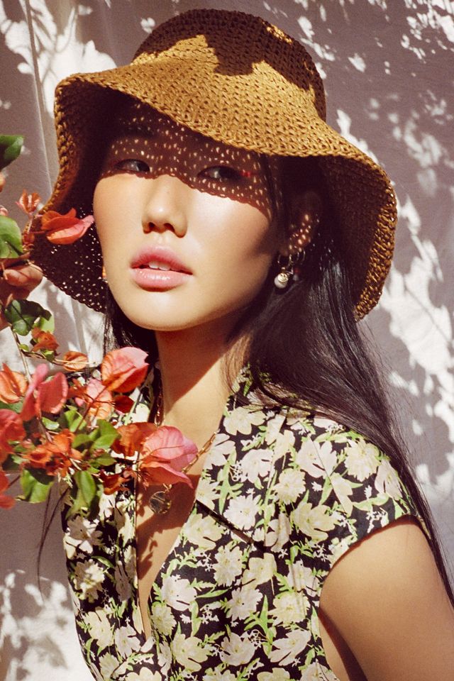 UO Mae Straw Bucket Hat Urban Outfitters