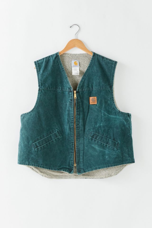 Vintage Carhartt Teal Vest | Urban Outfitters