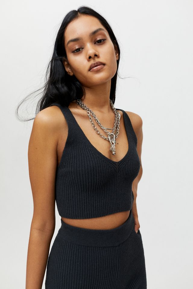 UO Sassi Ribbed Cropped Tank Top | Urban Outfitters