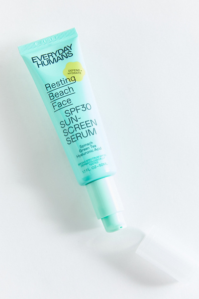 resting beach face sunscreen