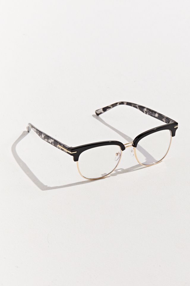 Bennett Half-Frame Blue Light Glasses | Urban Outfitters