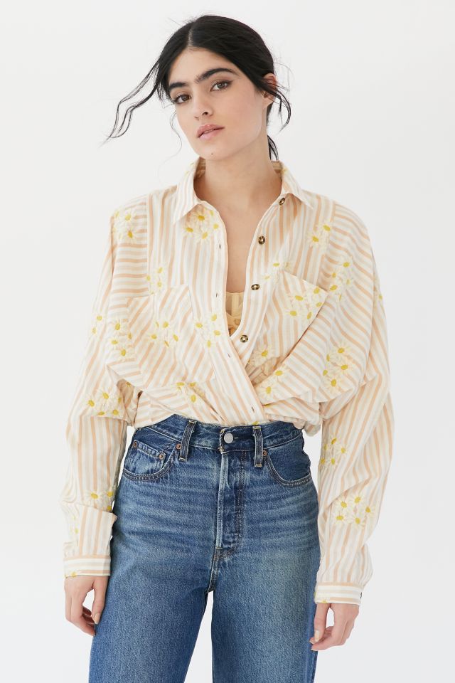 BDG Remi Embroidered Button-Down Shirt | Urban Outfitters Canada