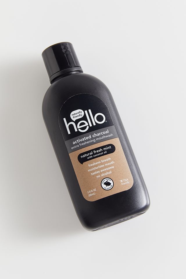 hello Activated Charcoal Extra Freshening Mouthwash Mini Gift Urban