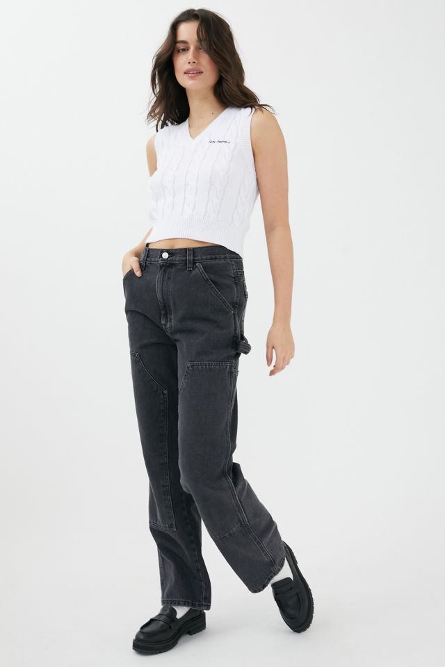 BDG High-Waisted Carpenter Jean – Washed Black Denim | Urban Outfitters