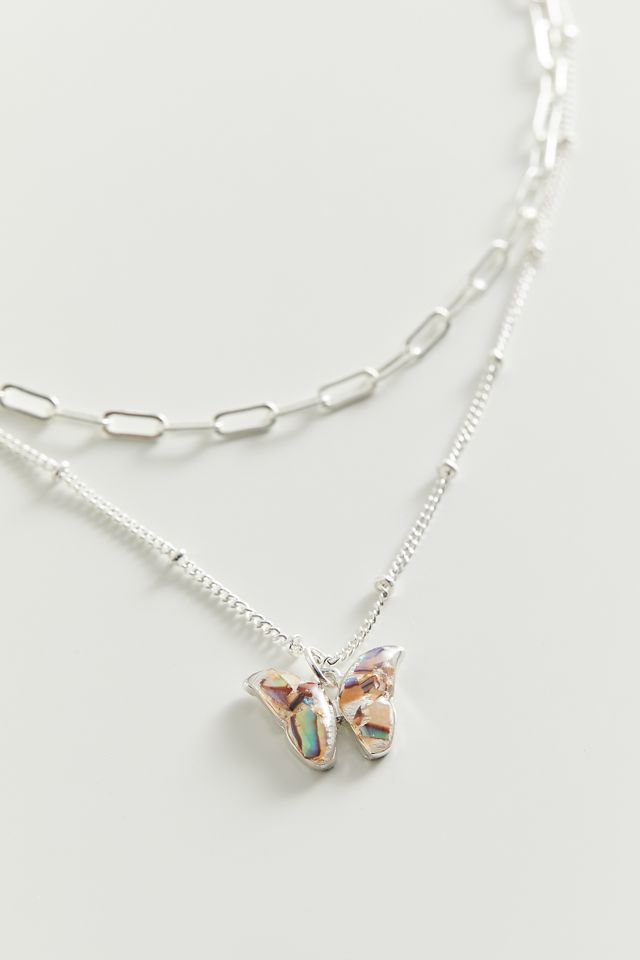 Bridget Butterfly Layer Necklace Urban Outfitters