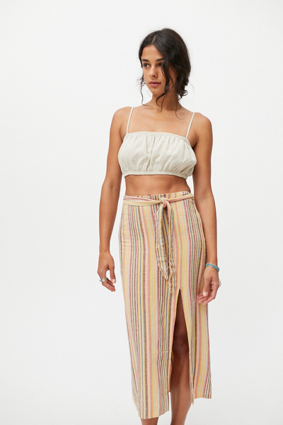 UO Tanning At The Beach Linen Midi 