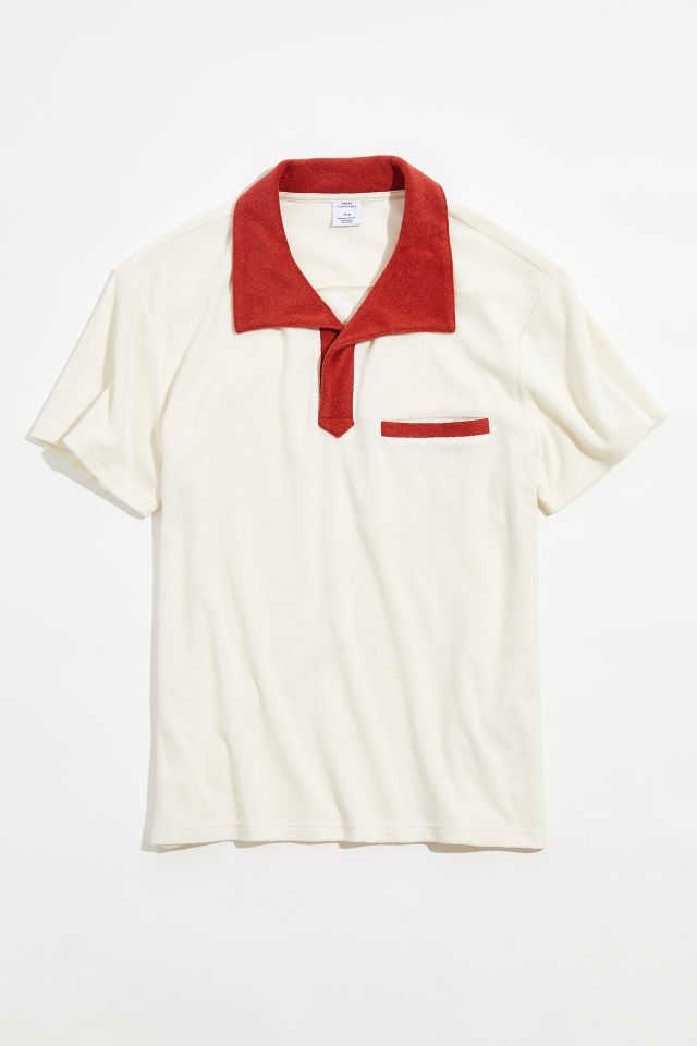 UO Blocked Collar Terry Polo Shirt | Urban Outfitters