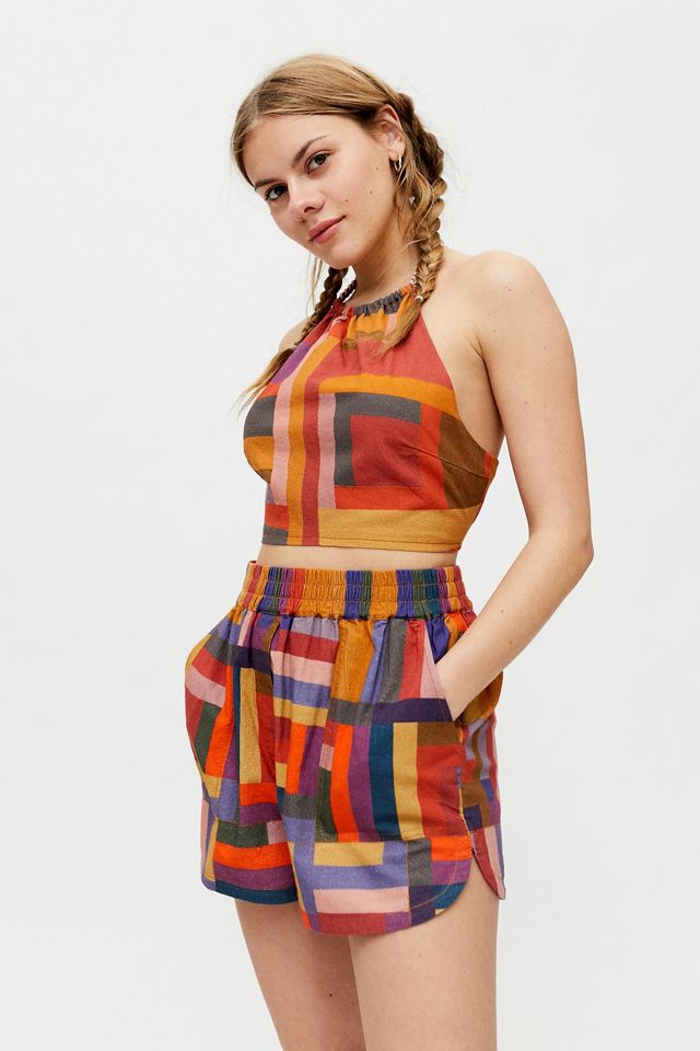 Kimchi Blue Maybelle Patchwork Short | Urban Outfitters