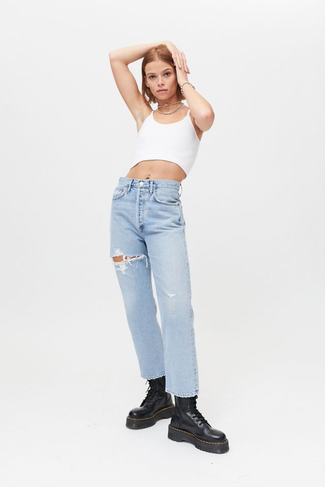 AGOLDE ‘90s Pinch High-Waisted Cropped Jean – Echo | Urban Outfitters