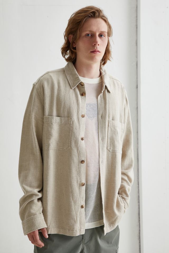 Without Walls Textured Linen Overshirt | Urban Outfitters