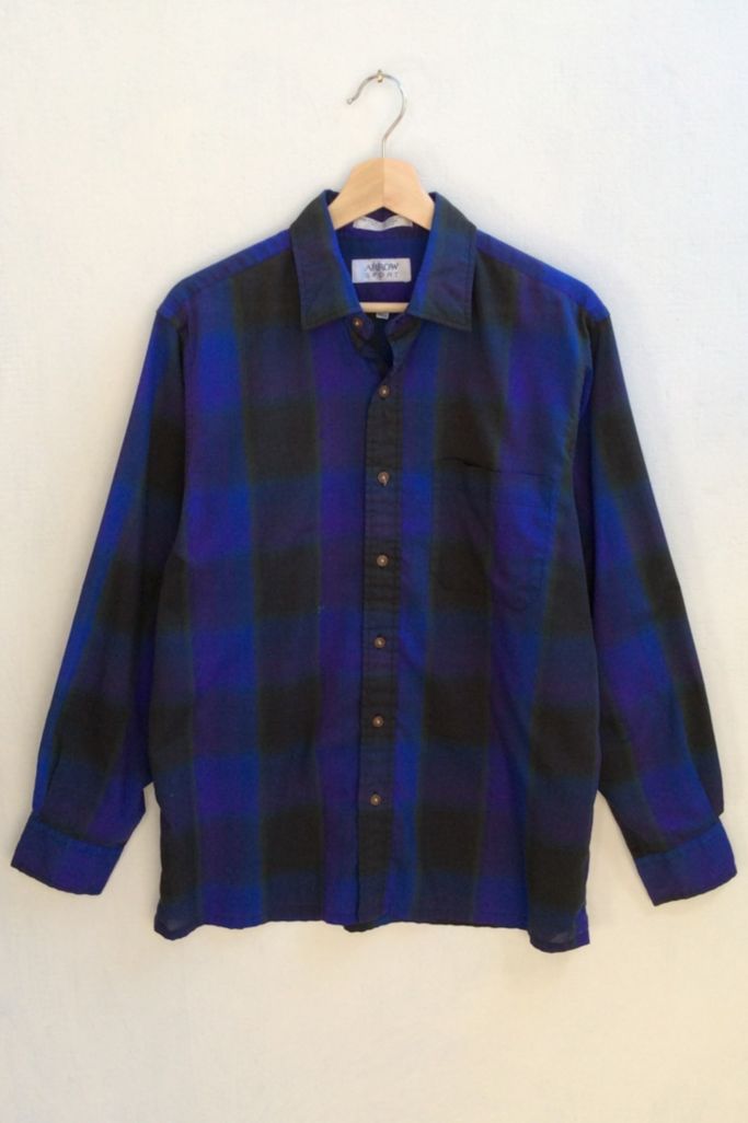 Vintage Plaid Long Sleeve Shirt | Urban Outfitters