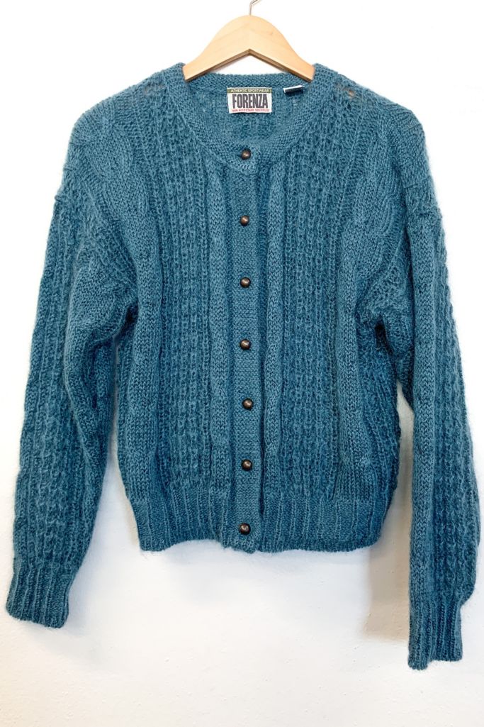 Vintage Fuzzy Blue Cardigan | Urban Outfitters